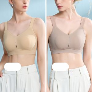 MiiOW | เสื้อชั้นในไร้โครงสำหรับผู้หญิง ทรงเต็มหน้าอก ทรงบาง ป้องกันการหย่อนคล้อย ไร้รอยต่อ ดีไซน์ V เสื้อชั้นในแบบสวมสบาย