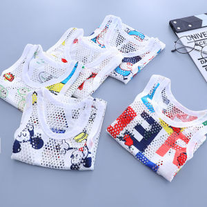 Student Summer Cut Out Vest & Childrens Mesh Sleeveless Tops