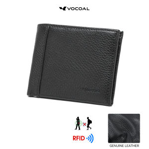 VOCOAL Fashion Short Wallet RFID Anti Theft Brush Retro Wallet Business Wallet Genunie Leather Wallet Multi-Card Position Wallets Travel Purses Zipper Coin Pouch ID Credit Cards Holders