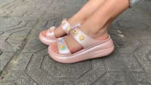 DÉP QUAI NGANG ĐẾ XUỒNG NHỰA ĐI MƯA CROCS BAND CRUSH NHŨ HỒNG CHO NỮ
