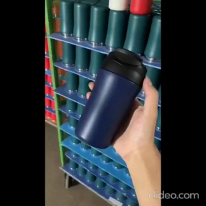 SS304  Coffee Mug with Lid with Straw 450ML Double Wall Stainless Steel Insulated Tumbler Cup Leakproof BPA Free Coffee Cup Gift / Travel Tumbler