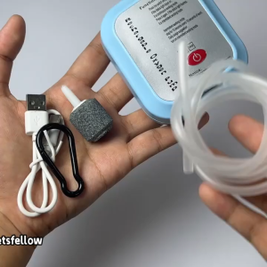 ปั๊มน้ำออกซิเจนในตู้ปลาปั๊มออกซิเจนปั๊มลมแบตเตอรี่แบบชาร์จไฟได้เครื่องชาร์จ USB ปั๊มลมขนาดเล็กสำหรับการตกปลากลางแจ้งอายุการใช้งานแบตเตอรี่90ชั่วโมง