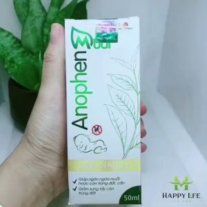 Xịt Chống Muỗi Anophen 50ml Cho Bé & Mẹ Bầu – Tinh Dầu Sả Chanh Thiên Nhiên Không DEET Dịu Nhẹ