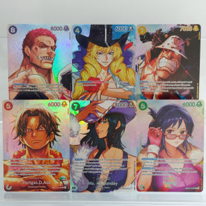 Bandai | Homemade Proxy One Piece English Ace Sunday Bartholomew Kuma Tashigi Cavendish OP16 SP Game Texture Flash Card Toy