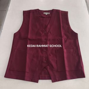 Rompi Seragam Sekolah Anak SD Laki Laki Perempuan Merah Hati Maroon Bahan Rapilo Premium