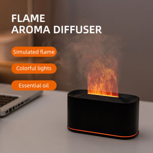 Flame Diffuser Humidifier Colorful Lights Holiday Gift Home Decoration Items for Bedroom Office
