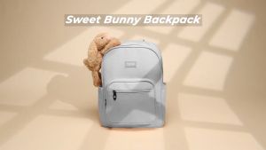 Balo jellycat bunny thỏ bông nữ cao cấp NATOLI nhiều ngăn đi học cute phong cách hàn quốc - BST Sweet Bunny Backpack B28
