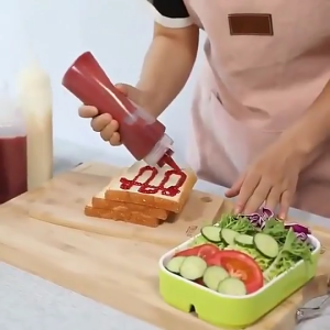 Botol Saus 1 Lubang Tomat Kecap Sambal Mayonaise Wadah Bumbu 250ml 300ml 400ml 650ml Plastik