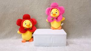 Gantungan Kunci Boneka Baby Duck Bunga  - Key Chain Baby Duck Bunga