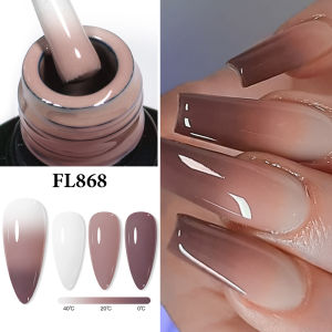 FOUR LILY 10ml Thermal Gel Nail Polish Ultra-thin 3 Layers Temperature Color Changing Soak Off Nail Art Gel Varnish For Manicure