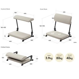 Sanwa Supply | Adjustable Foldable Footrest