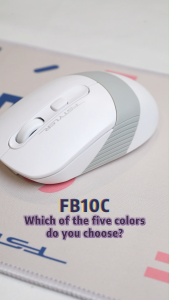 A4Tech Fstyler FB10CS Silent Clicks Dual Mode Bluetooth & 2.4GHz Type-C Rechargeable Wireless Mouse