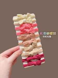 Durable Childrens High Ponytail Hair Ties Candy Colored Butterfly Knot Elastic Bands Girls Hair Accessories Princess Style
