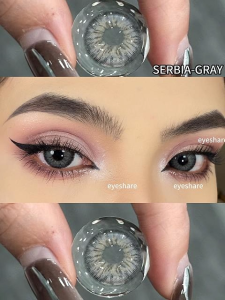 1 cặp Eyeshare Serbia blue Kính áp tròng lens màu lens màu độ giãn 14.5mm kèm khay