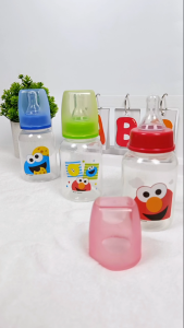 Sesame Beginnings Soft Silicone Teat BPA-Safe Anti-Colic Newborn Feeding Bottle 5oz Set Of 3