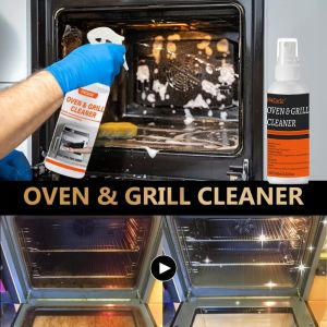 Oven and Grill Cleaner - for CleaningDeodorizing & DegreasingMicrowave Oven Kitchen Oil Grease Removal Blackening Descaling