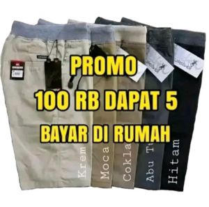 100 RIBU DAPAT 5 PCS CELANA PENDEK CHINO PRIA CASUAL CELANA PENDEK PRIA CHINOS DEWASA PREMIUM QUALITY