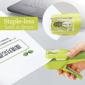 new Japan KOKUYO Harinacs Staple-Free Stapler Large Creative Staple-less Manual Stapler Office Stationery Safe Easy Use