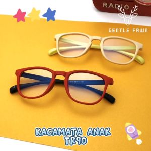 Gentle Fawn Kacamata Anak/Remaja AntiradiasiBlueray Bentuk Kotak Bahabn TR90+Silikon Lentur TerBaru 1672