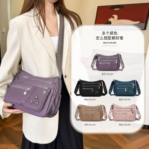 Fashionable Multi-compartment Womens Crossbody Bag Korean Style Small Square Bag Casual Daypack Ladies Satchel Handbag