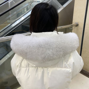 Fox Fur Collar down Jacket Separate Purchase Super Large Real Fur Womens Scarf Universal China Style Warmth Rectangular Shape