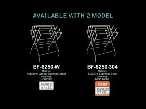 Sinor BF-6250-W Stainless Steel Standing Foldable Clothes Drying Rack Rak Jemur Pakaian 可折叠晾衣架