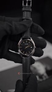 Jam Tangan Wanita Alba Fashion AG8P95X1 Black Dial Black Leather Strap