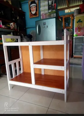 Meja kompor 2 tungku/Meja dapur minimalis serbaguna rak