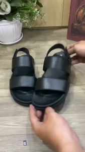 Dép sandanl da nam cao cấp đế cao su mặt pu chống đau chân H6