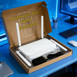 NEW 5G Dual band F670L XPON ONT/ONU English Firmware 4GE +2usb+Tel+ WIFI Fiber Optic Modem GPON/EPON