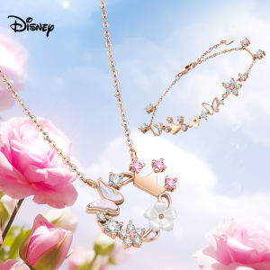 Disney Công chúa Dây chuyền vòng tay quà tặng sinh nhật Bướm Dây chuyền mặt dây cô gái valentineday Quà Tặng vòng cổ và Bộ vòng tay