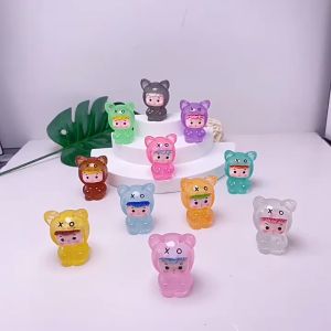 ชิ้นมินิส่องสว่างการ์ตูนไมโครเครื่องประดับสัตว์ขนาดเล็กกระถางตกแต่งบ้านอุปกรณ์ภูมิทัศน์ไมโคร