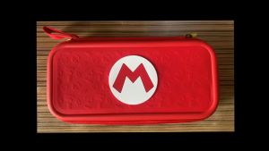 Pouch Tas Nintendo Switch OLED V2 V1 Storage Carrying Bag Case Pouch Mario M Merah 3D