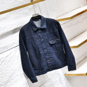 Retro Washed Mens Casual Denim Jacket New Autumn Fashion All-Match Workwear Loose Fit Long Sleeve Youthful Vitality Straight Hem