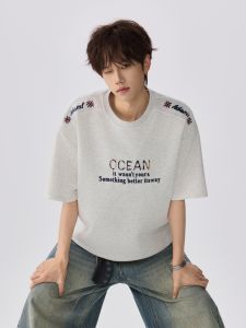 OULUDE | Embroidery Ethnic Style Loose Casual T-Shirt