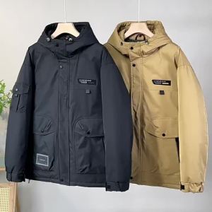 ASFLY Waterproof Parkas 10XL 12XL Plus Size Winter Parkas Men Thick Jackets Hooded Coat Casual Winter Black Coat Big Size 12XL