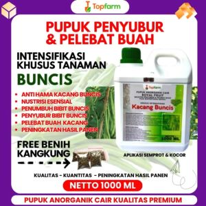 Pupuk Topfarm / Pupuk Pelebat Buah Buncis / Pupuk Buncis / Pupuk Pelebat Buncis / Pupuk Anti Layu Buncis / Pupuk Khusus Tanaman Buah Buncis / Pupuk Kacang Buncis / Obat Buah Buncis
