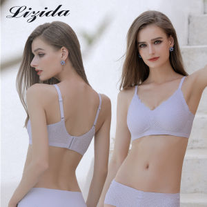 Lizida Wheat Lace Sling Latex Seamless Underwear No Steel Ring Gathered Underwear