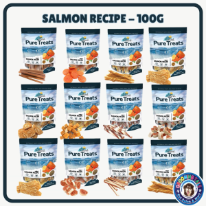 ALPS NATURAL Pure Treats Ocean Fish Salmon Recipe (100g) MADE WITH REAL FISH Dog Treats