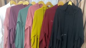 Mariam Set Syari French Khimar Bahan Crinkle