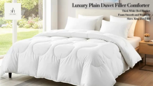 SevHome Hotel Quality White Thick Comforter Blanket Comforter Blanket with Foam Bedding Sets Duvet Cover Filler Size King 2Mx2.3M