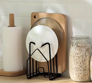 >SG Stock> Cutting Board Holder Lid Holder Baking Plate Holder Dishes Holder Kitchen Rack Cutting Board Storage Rack Lid Storage Rack Baking Pan Holder Backing Tray Holder Dishes Storage Rack Backing Tray Rack Baking Pan Rack Pan Lid Holder