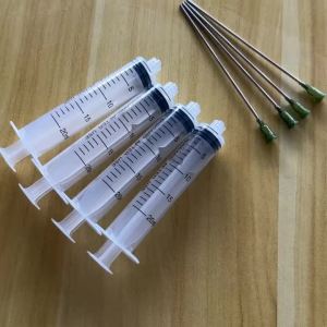 Bộ 3 Ống Tiêm Nhựa Công Nghiệp 20ml Với Kim Tiêm Đầu Tù 4 Inch Có Khớp Nối Luer Lock Dùng Cho Ứng Dụng Keo Trong Phòng Thí Nghiệm Khoa Học Đo Lường Bổ Sung Và Chuyển Chất Lỏng