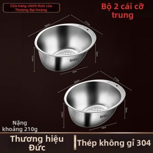 SHDO | Rổ Thoát Nước Inox Để Rửa Gạo và Rau Củ