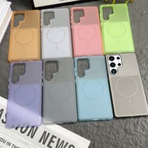 Ultra Thin Matte Transparent Clear Magnetic Case For Samsung Galaxy S26 S25 S24 S23 Ultra Plus For Magsafe Wireless Charge Cover