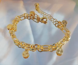 Gelang Xuping Rantai Rumbai Ukir Perhiasan Fashion Wanita xpid185