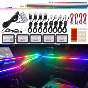 Bộ Đèn Viền Nội Thất Ô Tô LED RGB Nhiều Màu Sắc 18 Trong 1 Symphony Streamer Dải Đèn Neon Acrylic Thiết Kế Phổ Thông Trang Trí Nội Thất Xe Hơi
