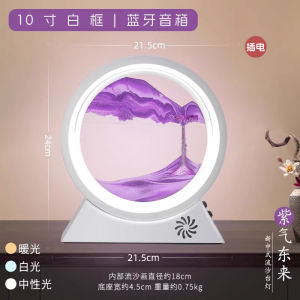 Touch Control Sand Timer Lamp Bluetooth Speaker Decorative Night Light Bedroom Table Lamp Home Decor Birthday Gift Office