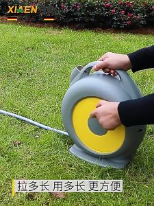 Hose Reel Set 10M & 20M Outdoor Garden Hose With Nozzle Spray Gun Accessories 1/2 Hose