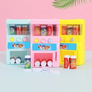 ULEEK Kids Simulation Vending Machine with Coins Drinks Pretend Play Education Toys for Children Games Birthday Gifts Kids toys